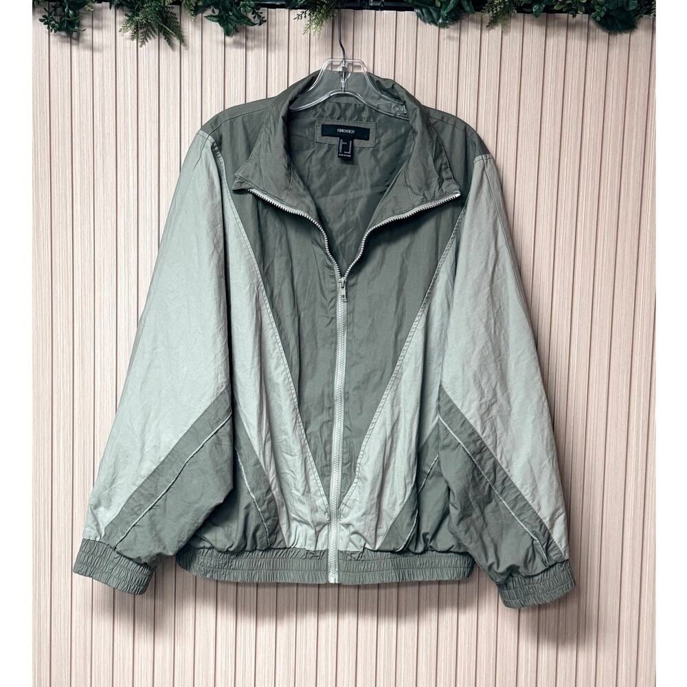 Forever 21 Colorblock Track Jacket Size M Full Zip
